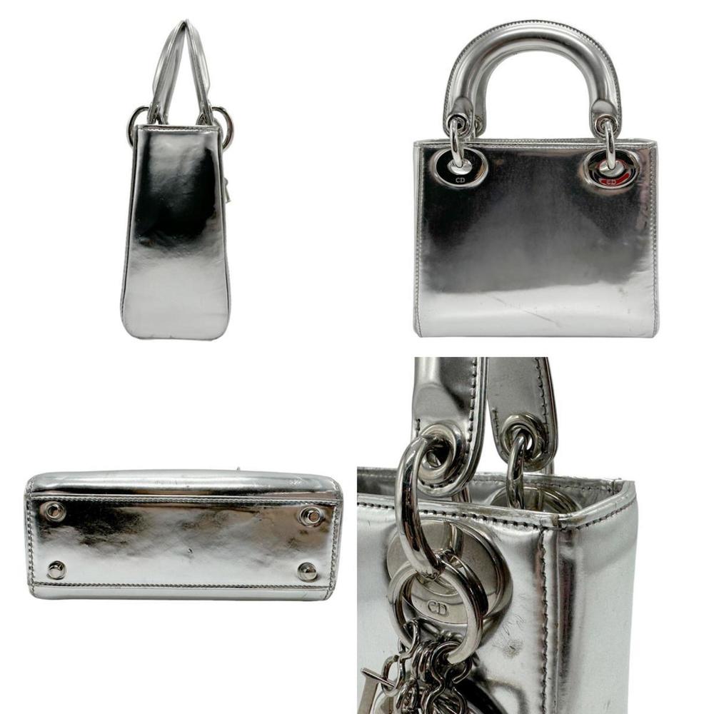CHRISTIAN DIOR Silver Leather Shoulder Bag - Picture 2 of 5